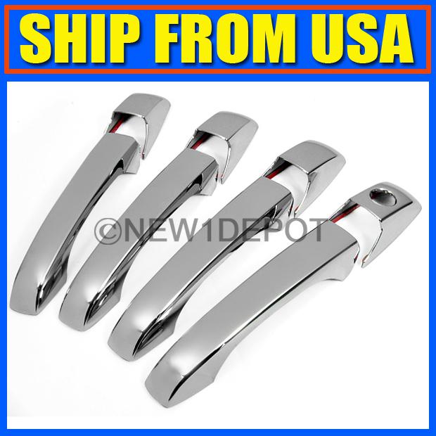 Us new triple chrome mirror side door handle cover fit for dodge caliber 2007-10