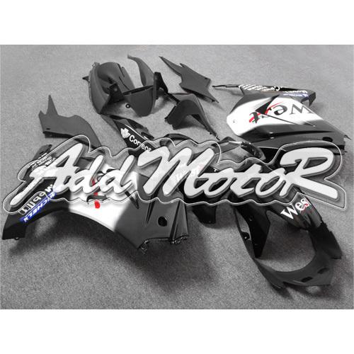 Injection molded fit ex250 250r 2008-2012 2009 2010 west black fairing 25w50