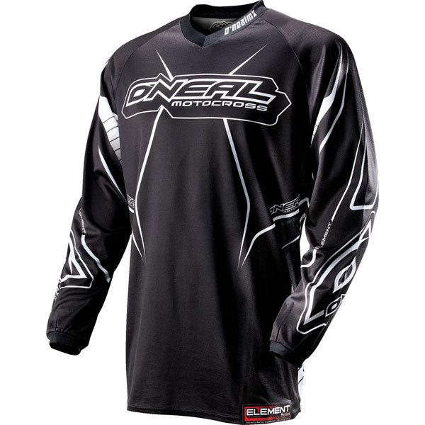 Black/white m o'neal racing element jersey 2013 model