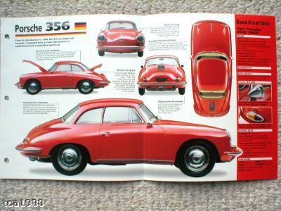 1960 / 1961 / 1962 porsche 356 imp brochure, 356b