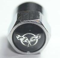 4x corvette black tire valve caps chevrolet chevy zr1 z06 427 free shipping