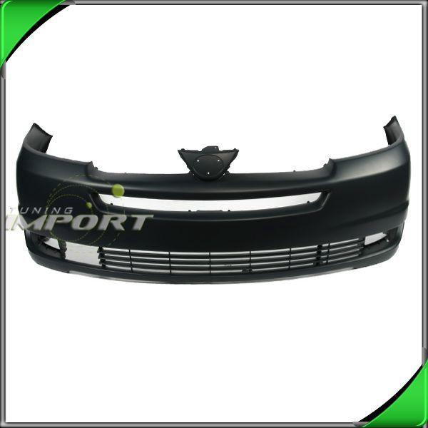 04 05 sienna black unprimed radar cruise sensor hole front bumper cover assembly