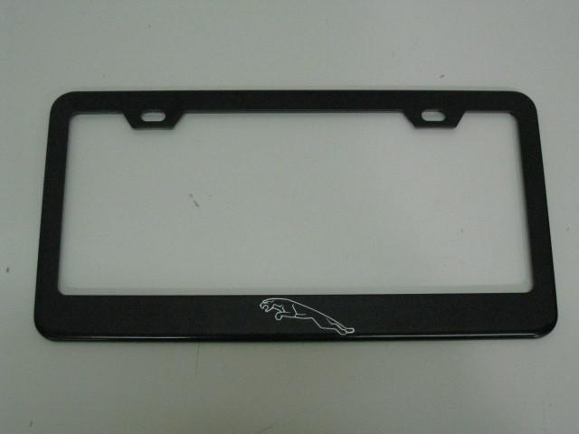 Jaguar *logo* black metal license plate frame