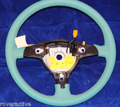 Bmw brand genuine e36 3 series up to 1994 green sport leather steering wheel new