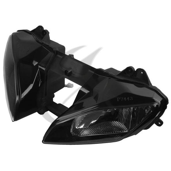 Black headlight assembly frontlight for yamaha yzf-r6 yzfr6 r6 2008-2010 2009