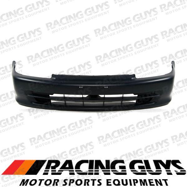 92-95 honda civic sedan front bumper cover raw black facial plastic ho1000142