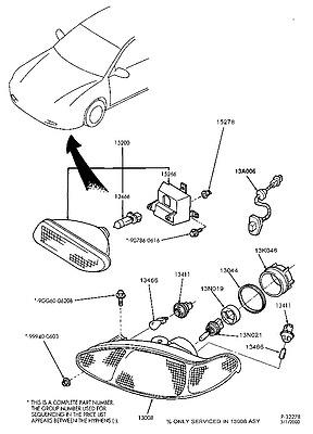 F8cz15200aa ford lamp assy - fog - round