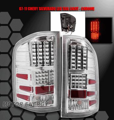 07-11 chevy silverado led altezza tail light lamp clear