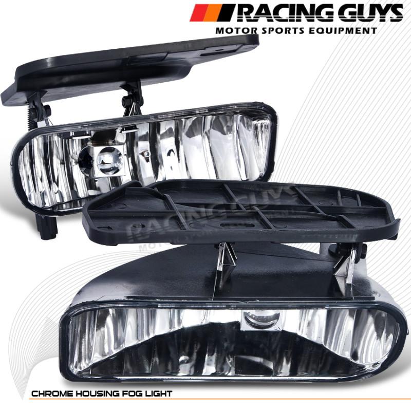 02-06 cadillac escalade suv pickup chrome front fog lights driving lamps pair