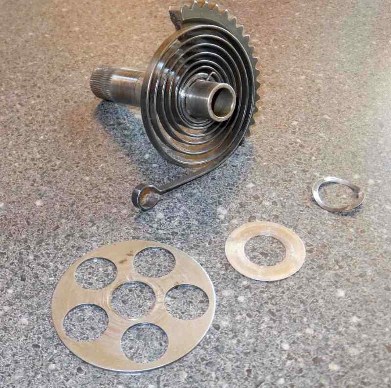 (h19) 1961 165 cc harley hummer kicker gear + spring with spacers