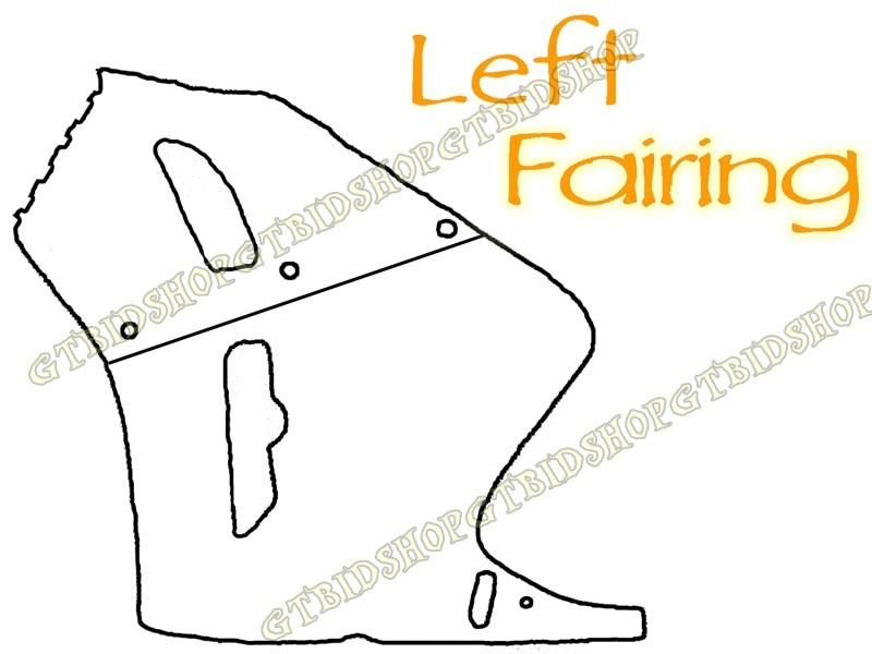 Universal left fairing for honda rvf 400 rvf400 nc35 ( 1994 - 1999 ) white red