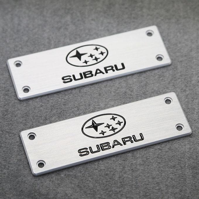 2x floor mat badge carpet emblem fit subaru impreza legacy forester outback brz