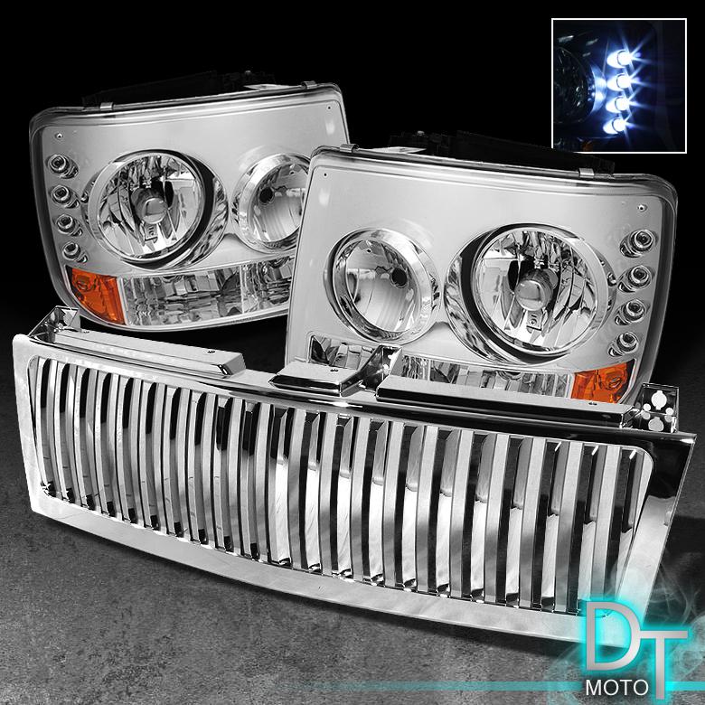 99-06 silverado tahoe suburban (range rover style) headlights w/vertical grille