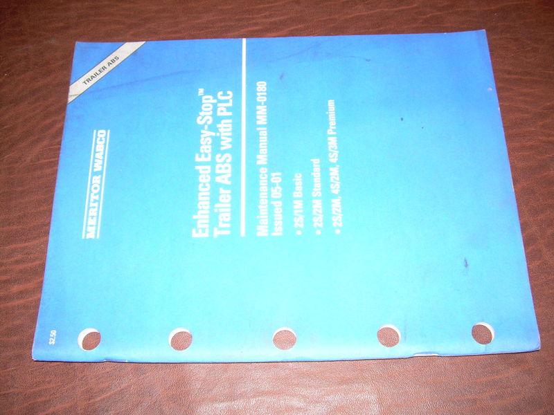 Meritor abs wabco trailer anti-lock braking system maintenance manual