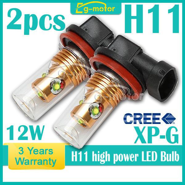 2pcs h11 cree xp 20w car white drl fog day driving head led  light bulb lamp