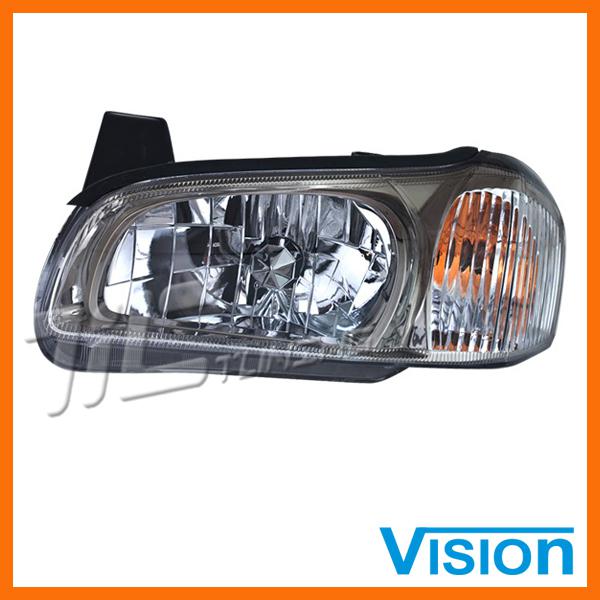 00-01 nissan maxima gle gxe se driver left l/h side head light lamp black bezel