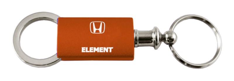 Honda element orange anodized aluminum valet keychain / key fob engraved in usa