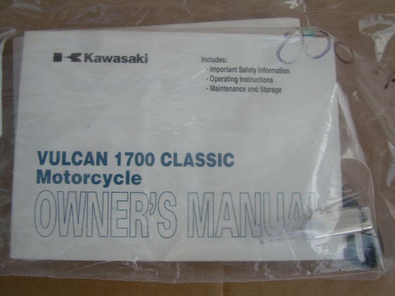 2008 kawasaki vulcan 1700 classic owners manual set riding tips book + key