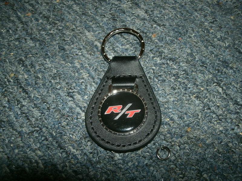 1960's 1970's dodge charger challenger coronet dart r/t leather keychain black