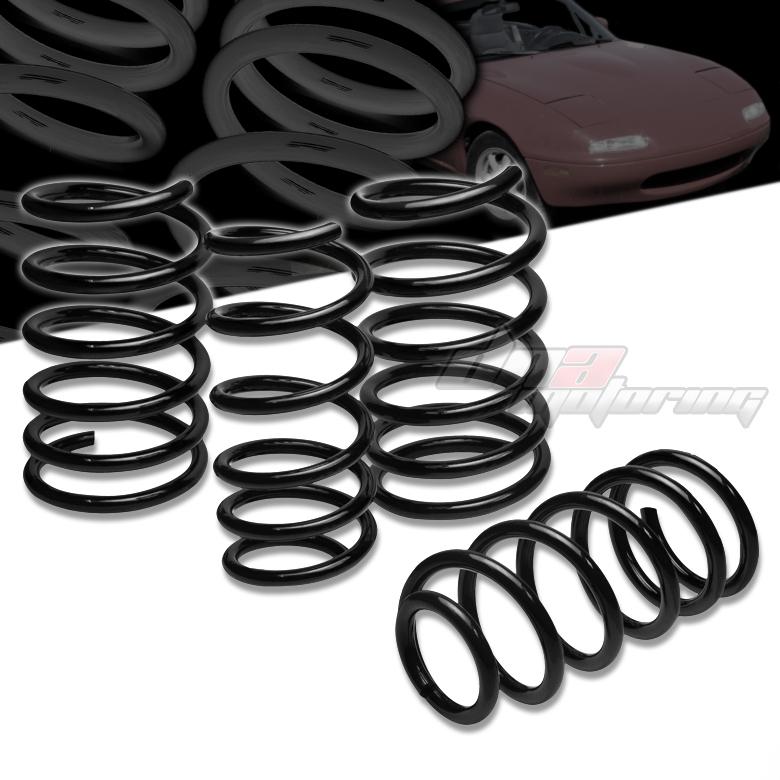 Miata mx5 1.5" drop suspension black racing lowering spring/springs f230/r200lb