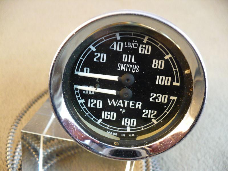 Austin healey 3000 mk iii  bj-8 smiths dual gauge  n.o.s. water temperature