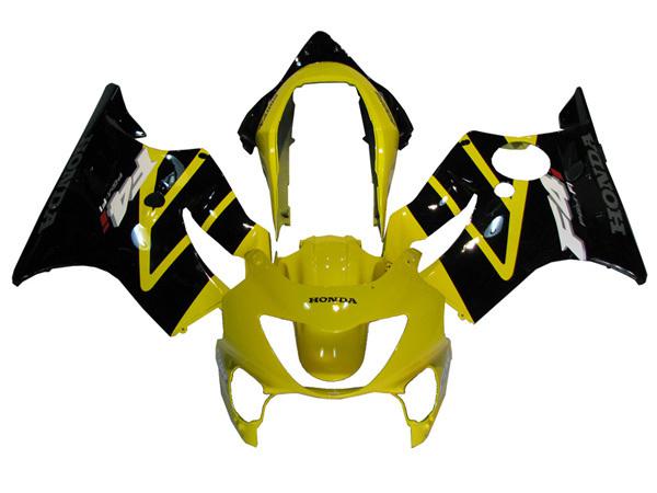    bodywork abs fairing kit for honda cbr600f4  cbr600 f4 1999-2000 black yellow