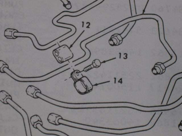 2 m998 a1 fuel injection tube clamp 14033955 nos