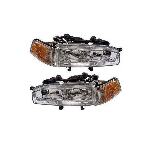 92-93 honda accord headlights headlamps pair set new