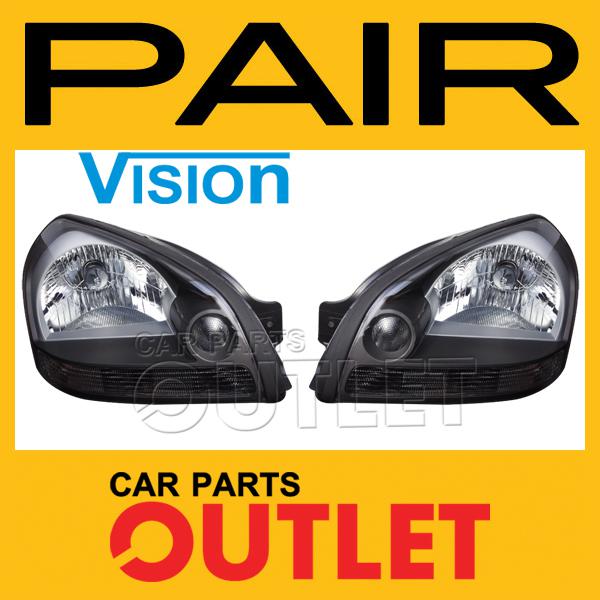 Driver passenger side headlamp lights assembly left right pair fits 05-09 tuscon