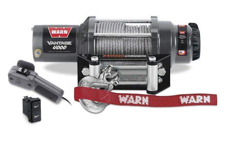 Warn 89040 vantage 4000 winch - 4000 lb. capacity for atv & side x side new