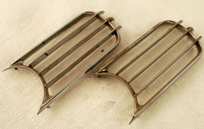 Porsche 356 pre a or a pair chrome horn grills oem nos originals no reserve