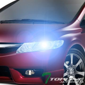 8000k hid xenon chrome head lights signal lamp dy 06-11 honda civic 4d 4dr sedan