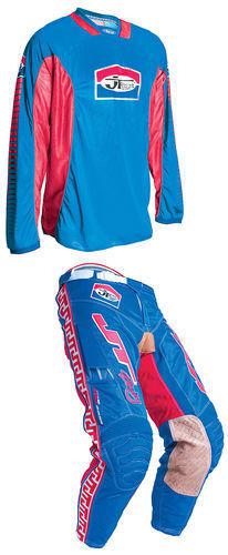 New jt racing mx combo set pants size 30 & jersey small blue / red close-out