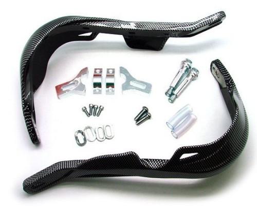 Motorcycle motocross dirt bike mx atv dual sport hand guards carbon fiber look