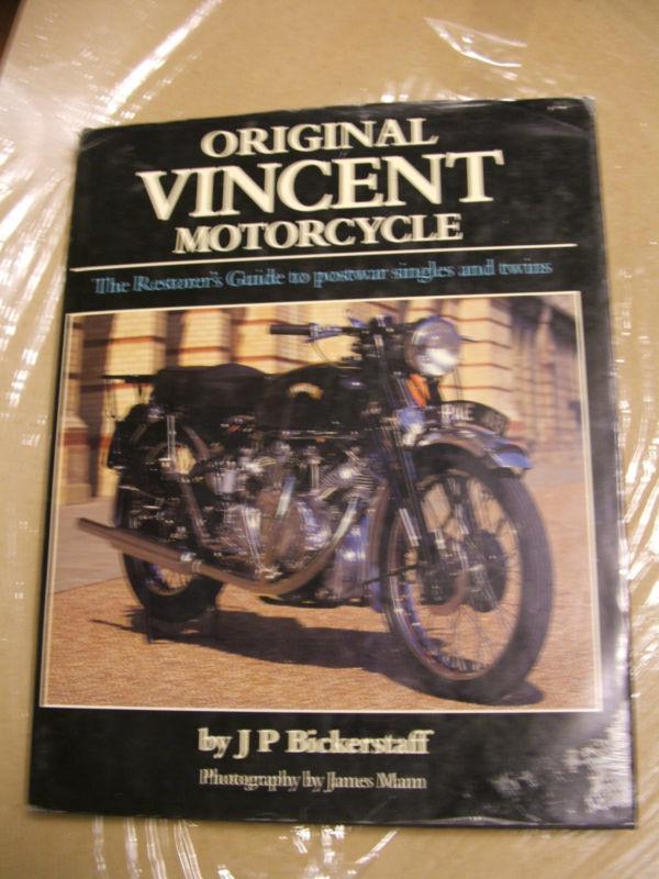 Original vincent motorcycle by j.p. bickerstaff resto guide for singles, twins