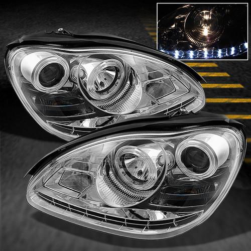 (hid type) 03-06 benz w220 s-class drl led projector head lights front lamps