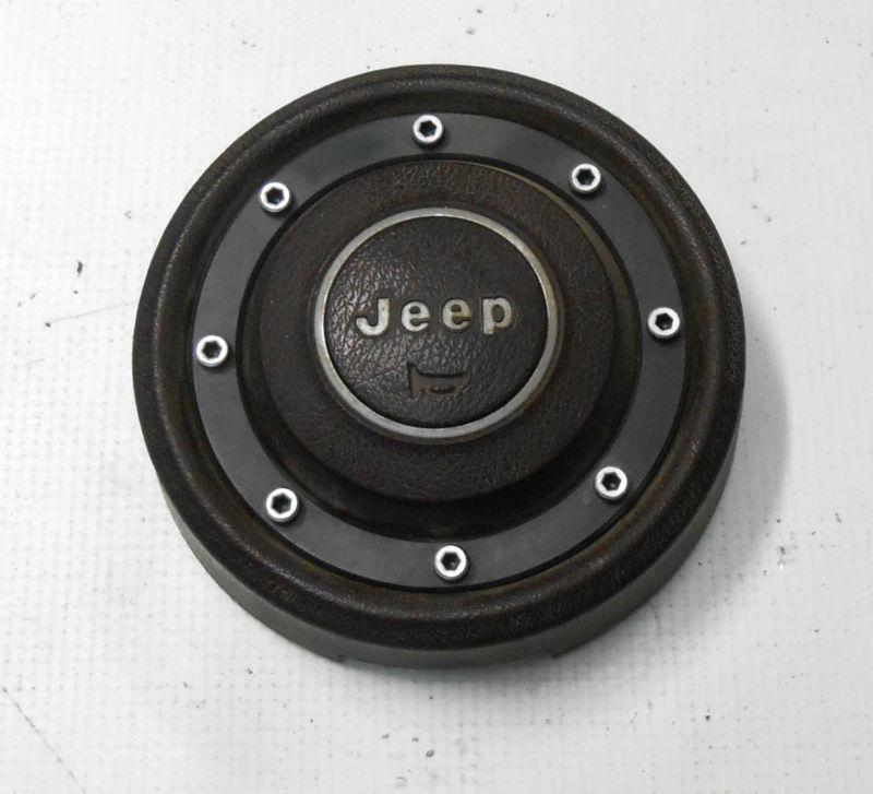 Jeep cj wrangler cherokee wagoneer horn button steering wheel pad cover burgundy