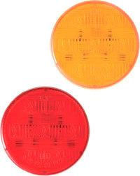 2 led hyper-x grommet mount 2 1/2 in marker lights 7 diodes  choose red or amber