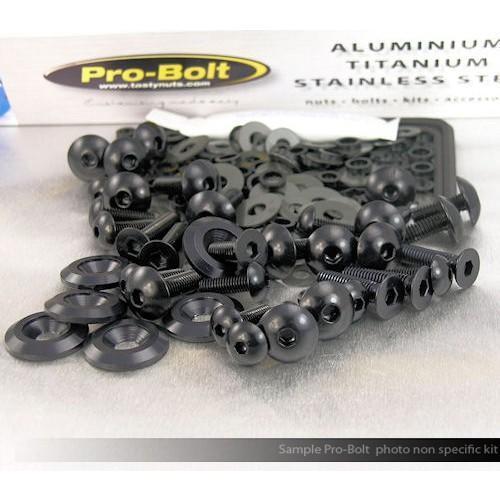 Pro bolt fairing aluminum bolt kit - black  fya284-bk