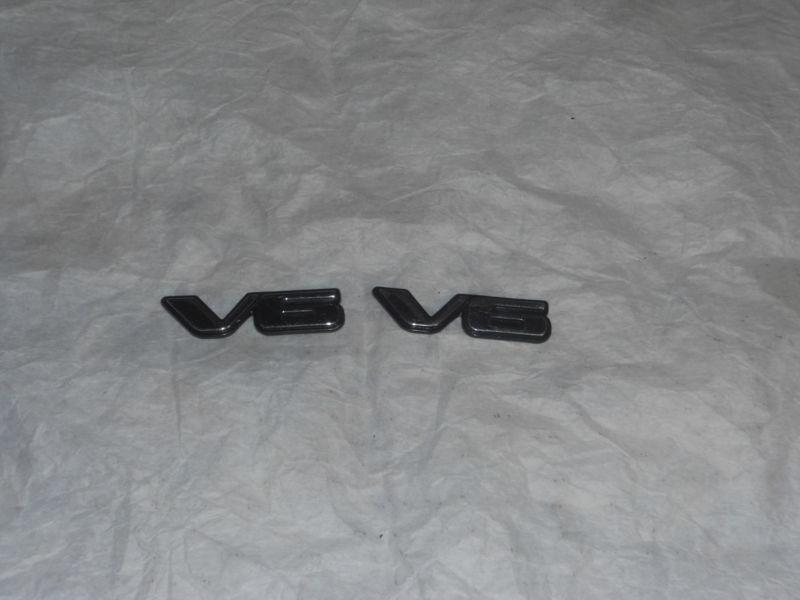 V6 emblem decal black/grey used from 1999-2005 pontiac grand am gt! v-6 symbol