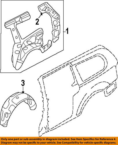 Kia oem 868214d001 side panel-wheelhouse liner