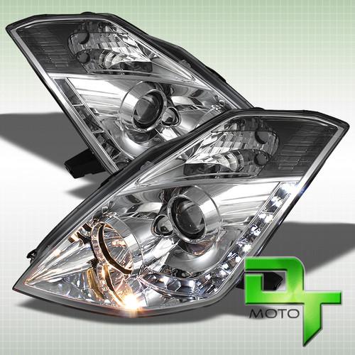 06-09 nissan 350z projector headlights +daytime led running lights hid version