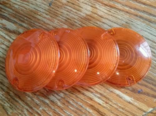 4 perfect oem harley davidson pancake turn signal lenses