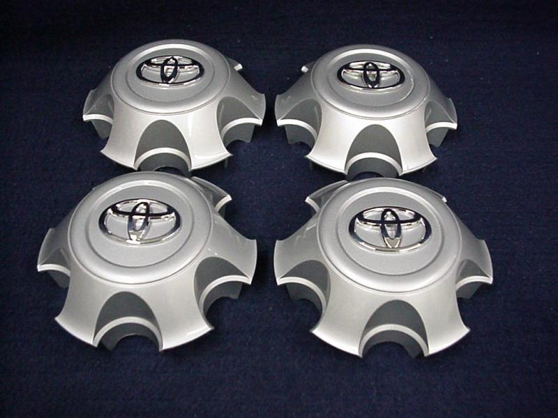 Toyota tacoma 05-13 silver center caps - set of 4 - fit the 17" alloy wheel