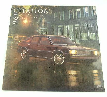 1981 81 chevrolet chevy citation brochure sedan x-11