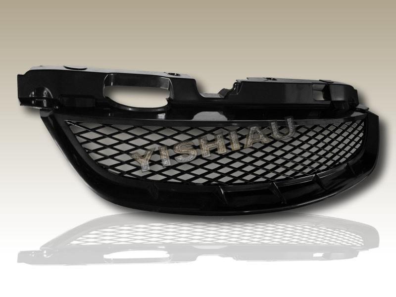 04-05 honda civic 2/4dr jdm black front hood grill grille abs