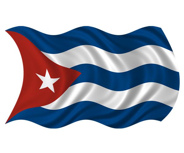 Cuba waving flag decal 5"x3" cuban vinyl car window bumper sticker zu1