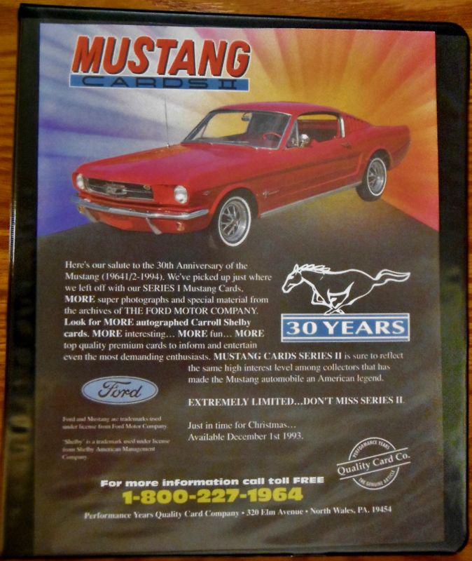 Carroll shelby/mustang card set series 2 "1st printing 30th anniversary"+subset