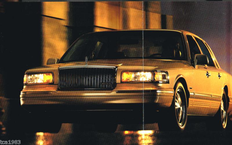 1997 lincoln town car brochure / catalog with color chart