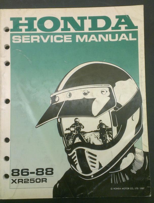 Honda genuine shop / service manual for 1986-1988 xr650r